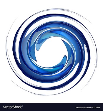 Isolated water vortex vector image