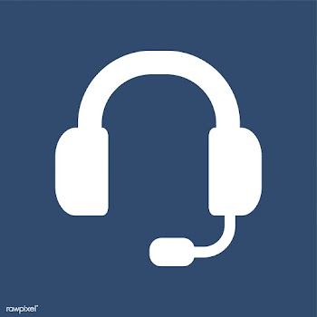 Isolated white headphone icon on blue backgro.. | Free stock vector - 457641