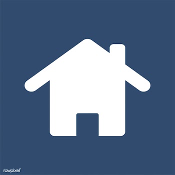 Isolated white home icon on blue background | Free stock vector - 457658