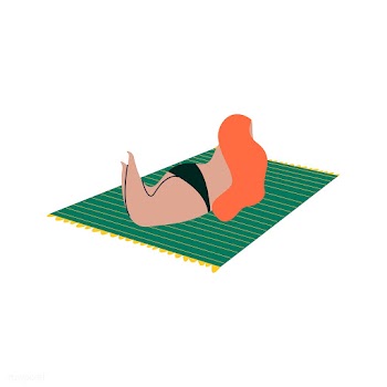 Isolated woman sunbathing in a bikini | Free stock vector - 462141