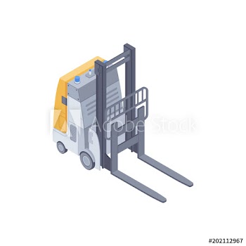 Isometric automated electric forklift