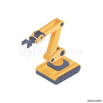 Isometric automated robot arm