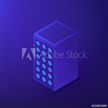 Isometric data center with plugged equipment
