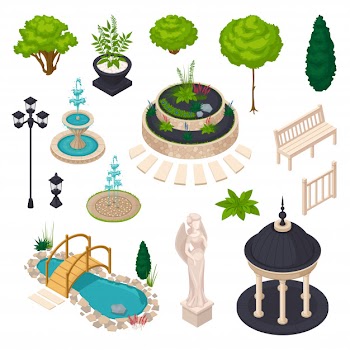 Isometric elements for city landscape Free Vector