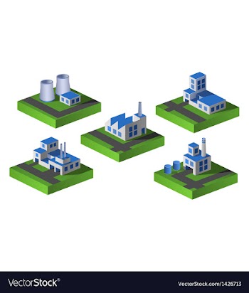  					Isometric factory vector image														