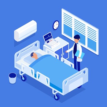 Isometric hospital room Free Vector