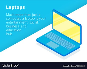 Isometric laptop icon flat design vector image