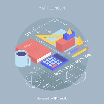 Isometric math concept background Free Vector