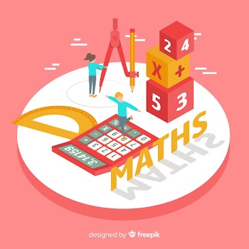 Isometric maths concept background Free Vector