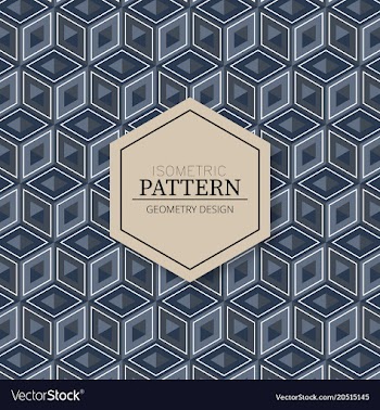 Isometric modern pattern texture background vector image