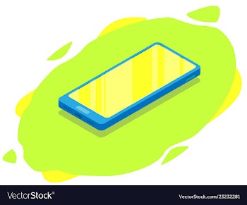 Isometric modern phone mock up mobile vector image
