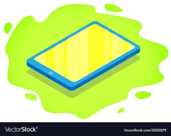 Isometric modern touch tablet vector image