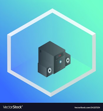 Isometric of speakers vector image