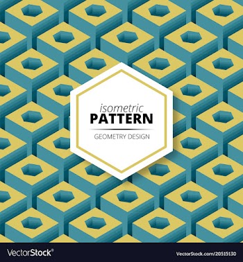 Isometric pattern design vector image
