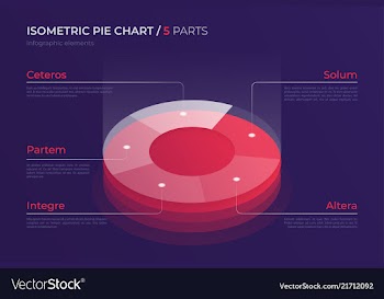  					Isometric pie chart design modern template vector image														