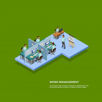 Isometric presentation room concept