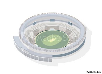 Isometric round arena
