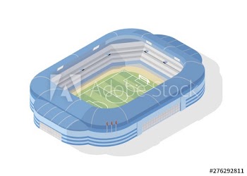 Isometric soccer stadium