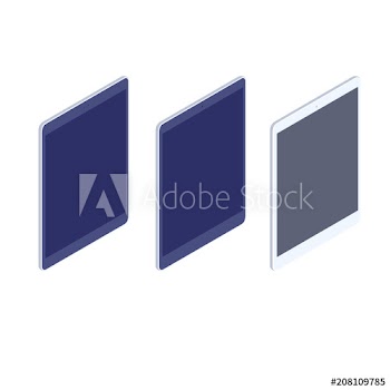 Isometric tablets kit isolated illustration