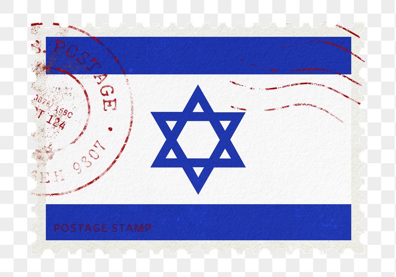 Israel flag png post stamp | Free PNG - rawpixel