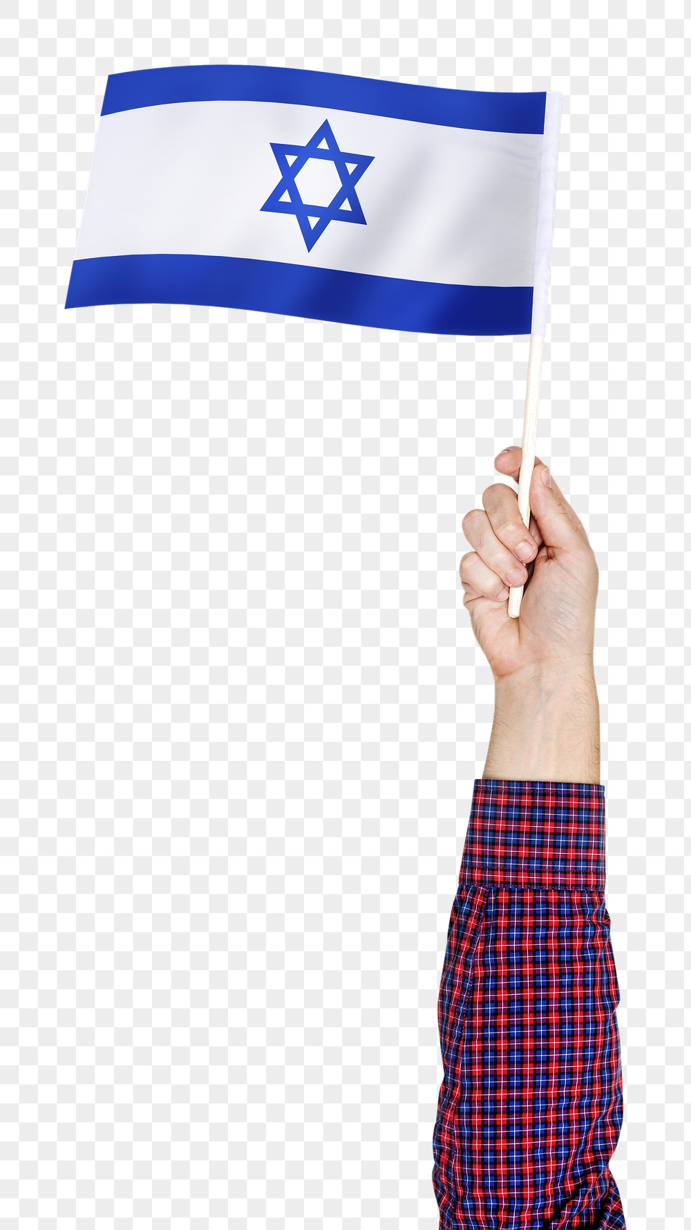 Israel's flag png in hand | Free PNG - rawpixel