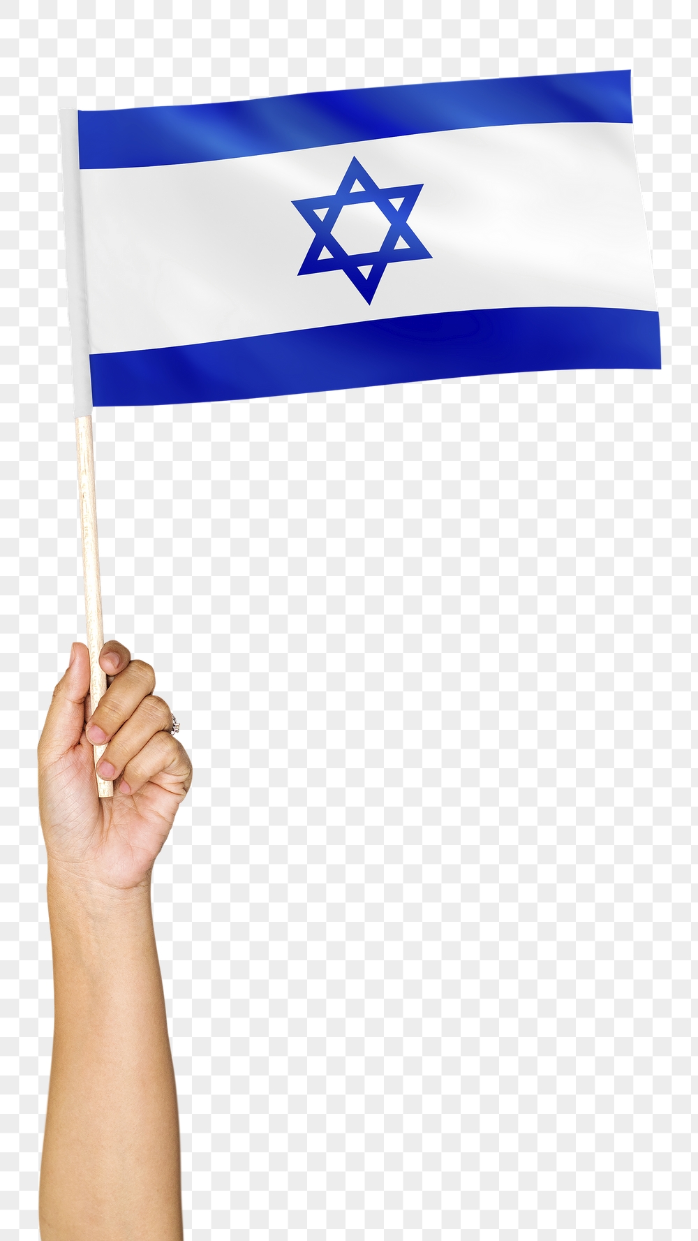 Israel's flag png in hand | Free PNG - rawpixel