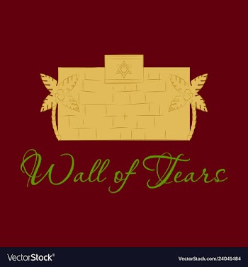 Israel wall of tears time to travel travel poster vector image