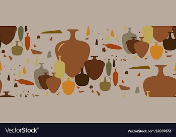 Israeli archaeological ceramics vector image