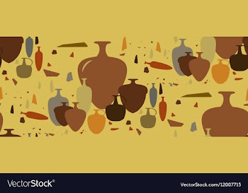 Israeli archaeological ceramics vector image