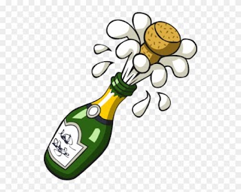 Ist Popping Champagne Bottle Image - Cartoon Champagne Bottle