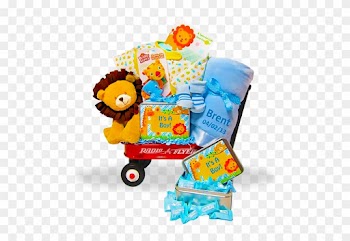 It's A Boy Wildlife Mini Wagon With Lion And Personalized - Baby Boy Gift Jungle Jamboree