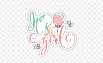 It's A Girl Title Svg Cut Files For Scrapbooking Cherry - Its A Girl Clip Art