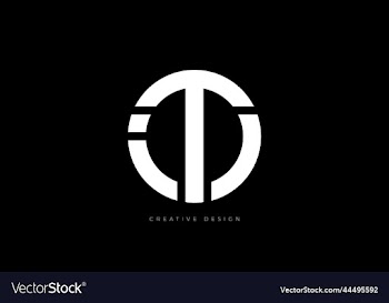 it circle letter elegant logo concept