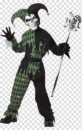 It Costume Evil clown Jester, clown transparent background PNG clipart