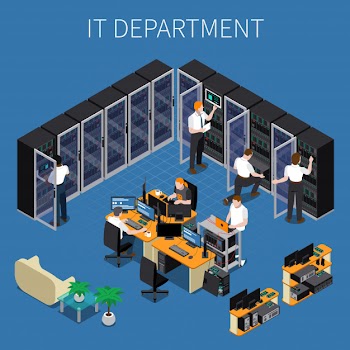 It engineering isometric composition Free Vector