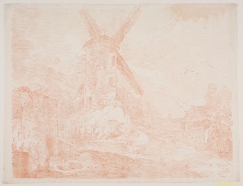 Italian landscape with windmill | Free Photo - rawpixel