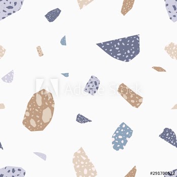 Italian terrazzo flat vector seamless pattern
