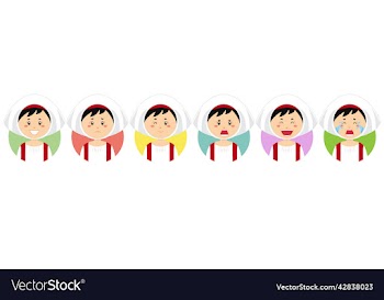 italians avatar with various expression