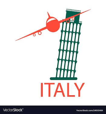 Italy famous landmark silhouette tower of pisa vector image