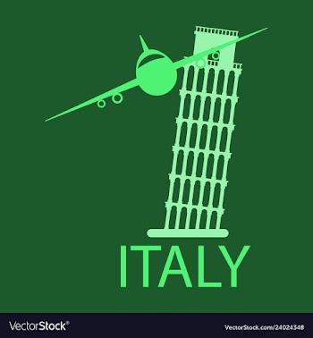 Italy famous landmark silhouette tower of pisa vector image