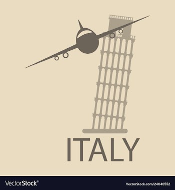 Italy famous landmark silhouette tower of pisa vector image