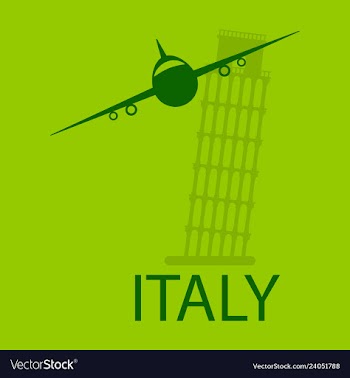 Italy famous landmark silhouette tower of pisa vector image