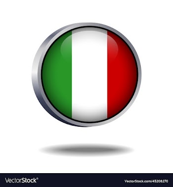 italy flag button