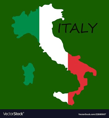 Italy map with flag inside italy map map vector image