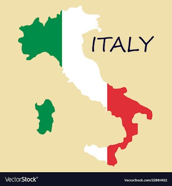 Italy map with flag inside italy map map vector image