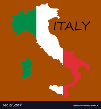 Italy map with flag inside italy map map vector image