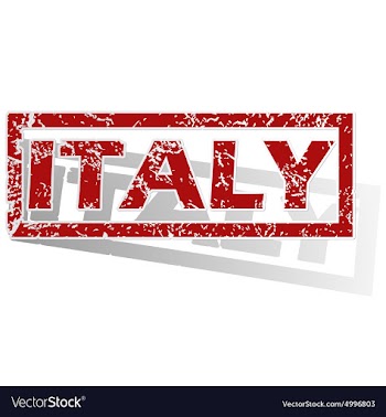 Italy outlined stamp vector image