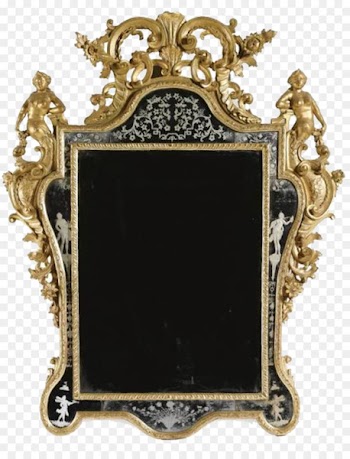 Italy Picture frame Mirror - Black frame 