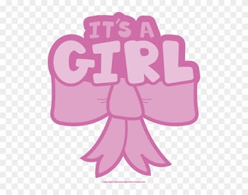 Its A Girl Baby Shower Clip Art Download - Its A Girl Bow