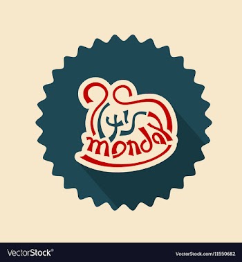 Its monday text lettering vector image